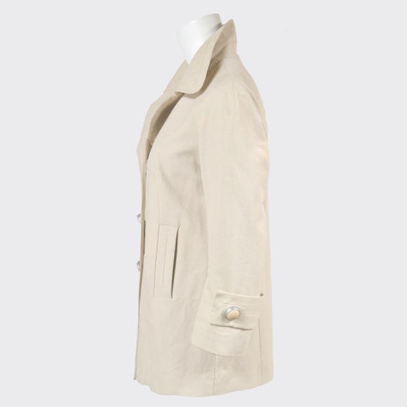 GERARD DAREL Cotton Peacoat ¾ Length Sleeve Snap Closure - Picture 3 of 12